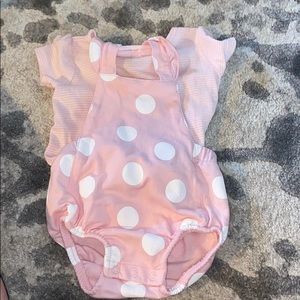 Baby girl overall set